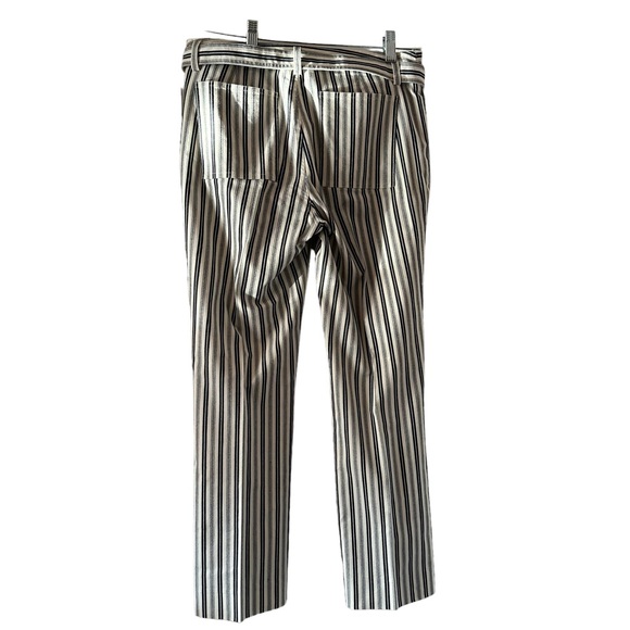Kenneth Cole Striped Pants Women's Size 6 Black and off White Straight Leg !! - Picture 3 of 14